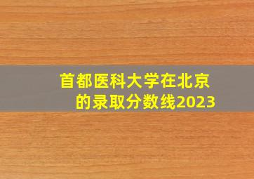 首都医科大学在北京的录取分数线2023