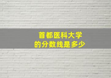 首都医科大学的分数线是多少