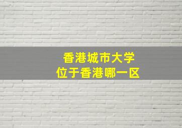 香港城市大学位于香港哪一区