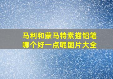 马利和蒙马特素描铅笔哪个好一点呢图片大全