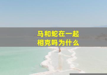 马和蛇在一起相克吗为什么