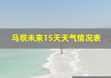 马坝未来15天天气情况表