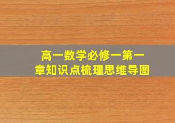 高一数学必修一第一章知识点梳理思维导图