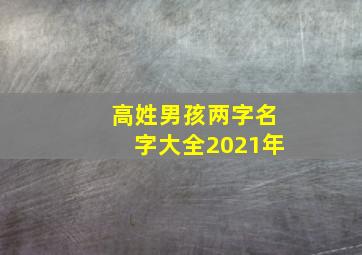 高姓男孩两字名字大全2021年