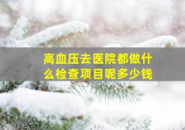 高血压去医院都做什么检查项目呢多少钱