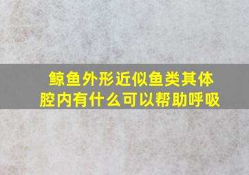 鲸鱼外形近似鱼类其体腔内有什么可以帮助呼吸