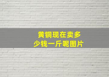 黄铜现在卖多少钱一斤呢图片