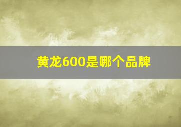 黄龙600是哪个品牌