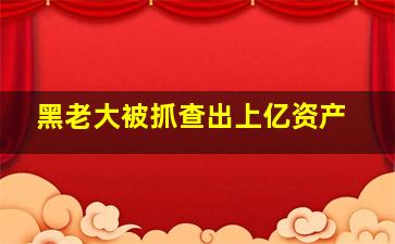 黑老大被抓查出上亿资产