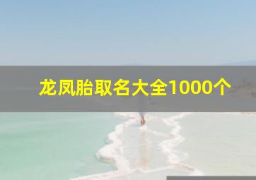 龙凤胎取名大全1000个