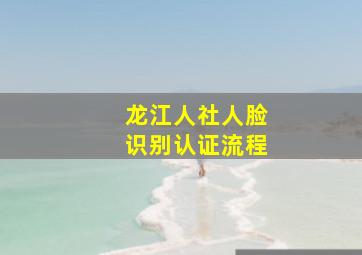 龙江人社人脸识别认证流程