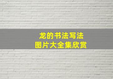 龙的书法写法图片大全集欣赏