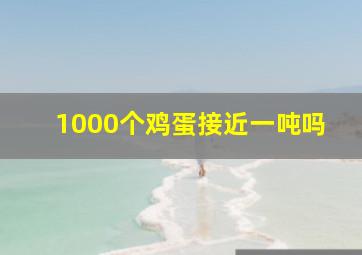 1000个鸡蛋接近一吨吗