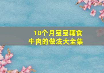 10个月宝宝辅食牛肉的做法大全集