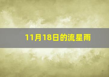 11月18日的流星雨