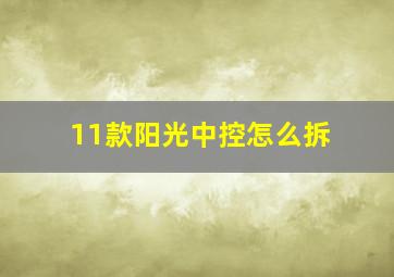 11款阳光中控怎么拆