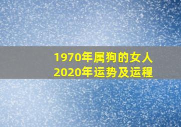 1970年属狗的女人2020年运势及运程