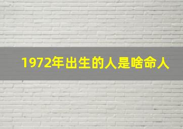 1972年出生的人是啥命人