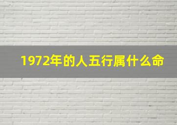 1972年的人五行属什么命