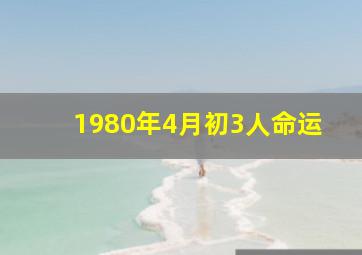 1980年4月初3人命运