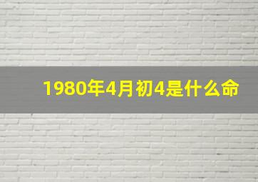 1980年4月初4是什么命