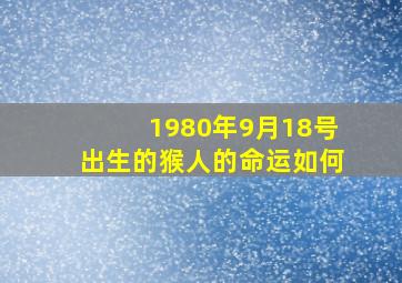 1980年9月18号出生的猴人的命运如何