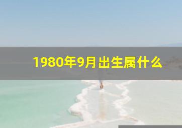 1980年9月出生属什么