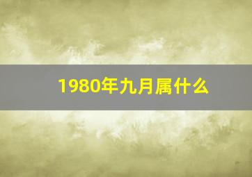 1980年九月属什么