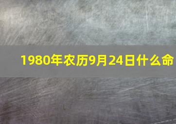 1980年农历9月24日什么命