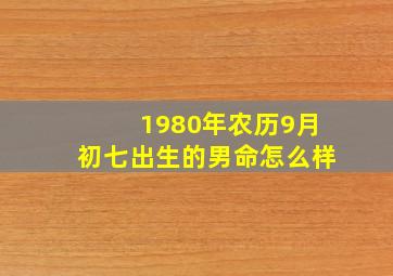 1980年农历9月初七出生的男命怎么样