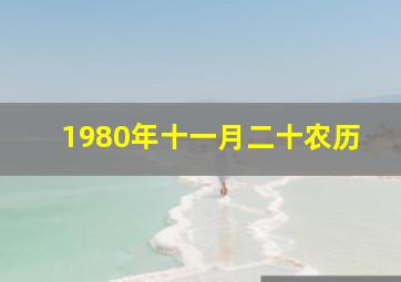 1980年十一月二十农历