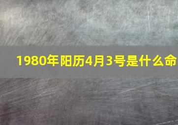 1980年阳历4月3号是什么命