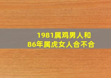 1981属鸡男人和86年属虎女人合不合