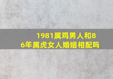 1981属鸡男人和86年属虎女人婚姻相配吗