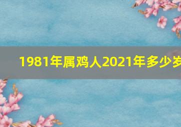 1981年属鸡人2021年多少岁