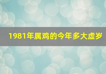 1981年属鸡的今年多大虚岁