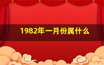 1982年一月份属什么