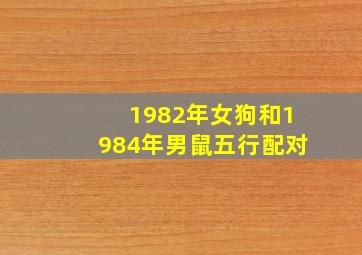 1982年女狗和1984年男鼠五行配对