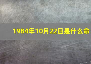 1984年10月22日是什么命