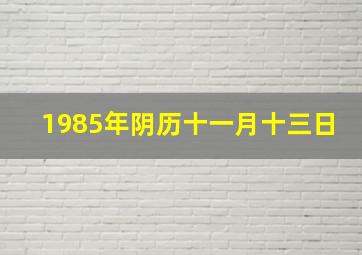 1985年阴历十一月十三日