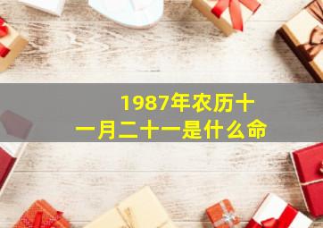 1987年农历十一月二十一是什么命