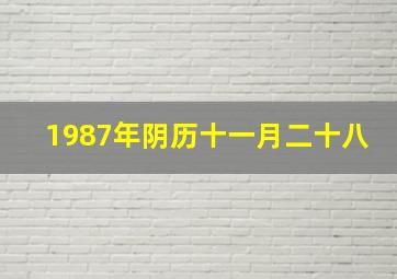 1987年阴历十一月二十八