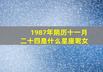 1987年阴历十一月二十四是什么星座呢女