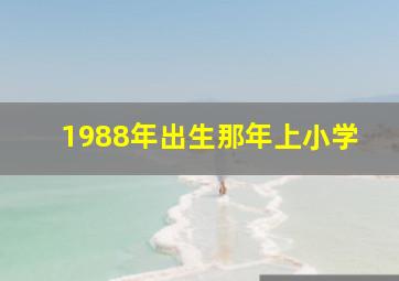 1988年出生那年上小学