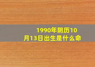 1990年阴历10月13日出生是什么命