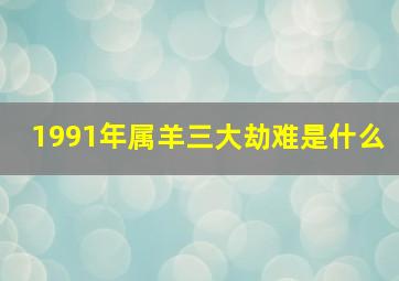 1991年属羊三大劫难是什么