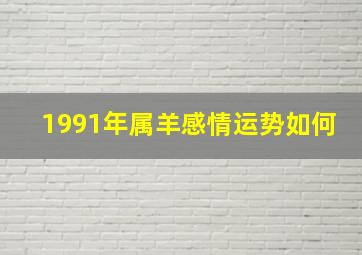 1991年属羊感情运势如何