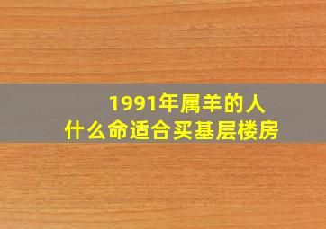 1991年属羊的人什么命适合买基层楼房