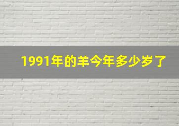 1991年的羊今年多少岁了