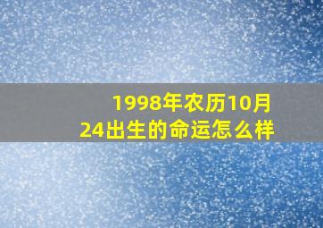 1998年农历10月24出生的命运怎么样